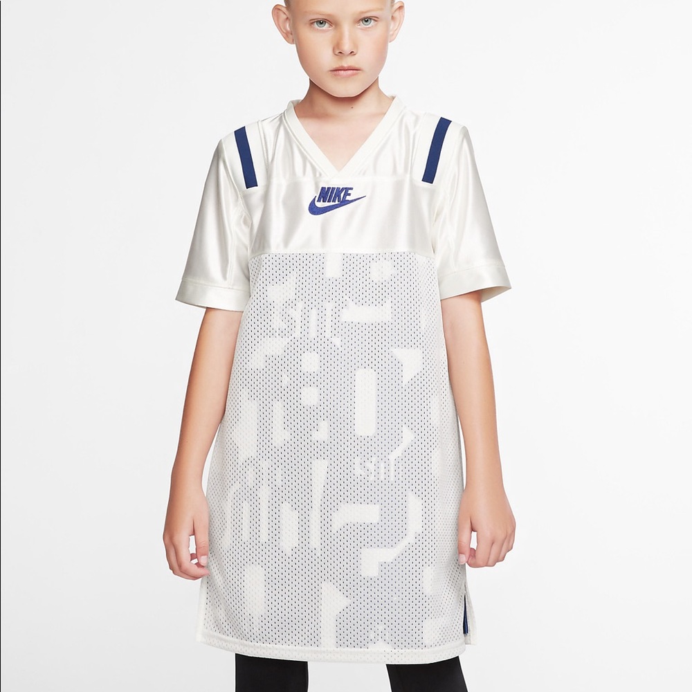 Nike blue/white jersey dress